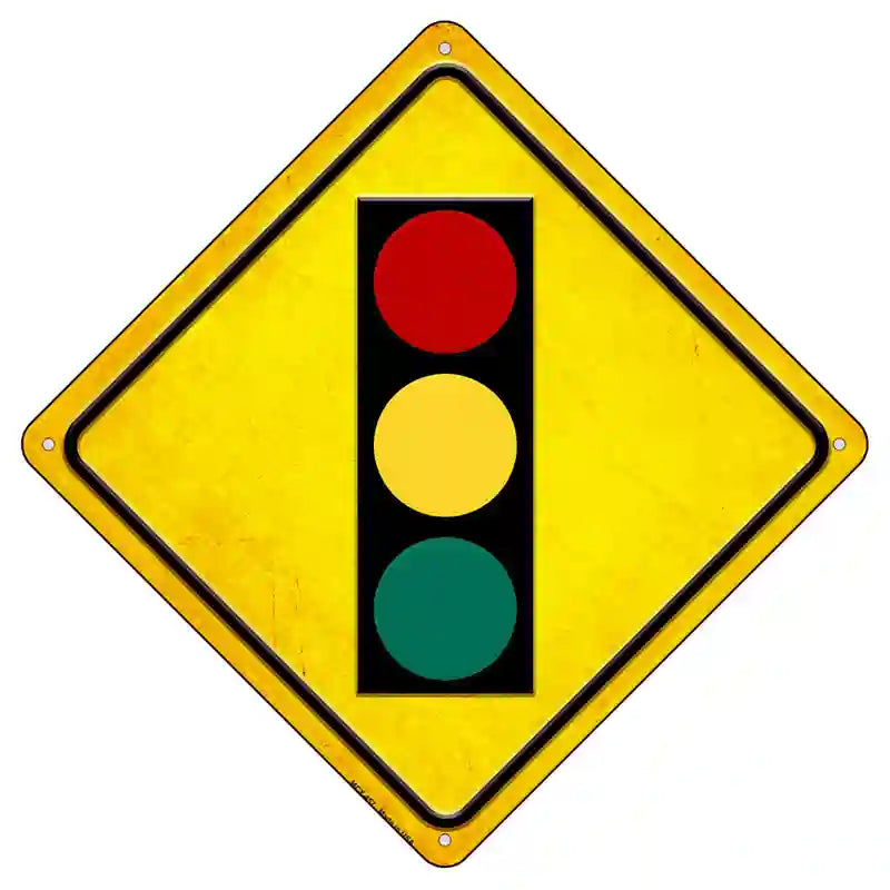 Traffic Signal Novelty Metal Crossing Sign 8.5" (MCX)