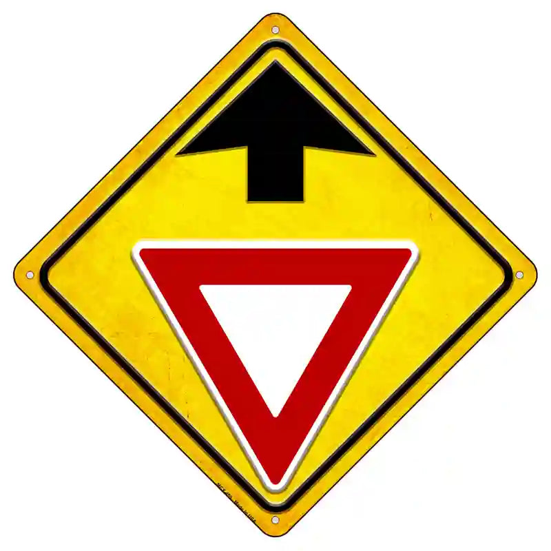 Yield Ahead Novelty Metal Crossing Sign CX-459 8.5" (MCX)