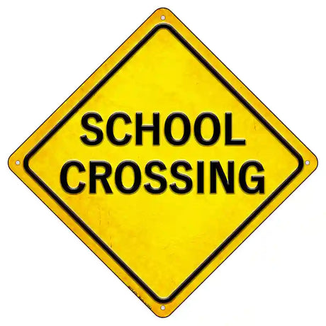 School Crossing Novelty Metal Crossing Sign 8.5" (MCX)