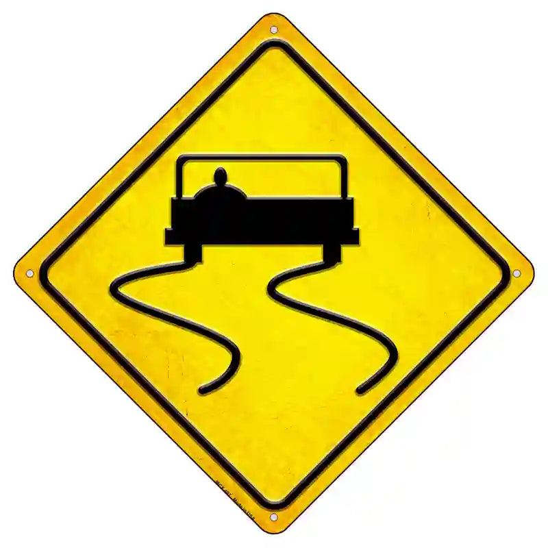 Slippery When Wet Novelty Metal Crossing Sign 8.5" (MCX)