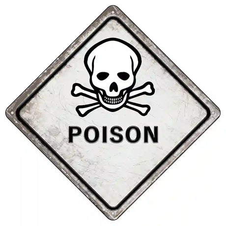 Poison Novelty Metal Crossing Sign CX-542 8.5" (MCX)