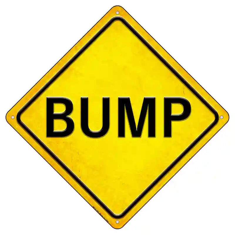 Bump Novelty Metal Crossing Sign 8.5" (MCX)