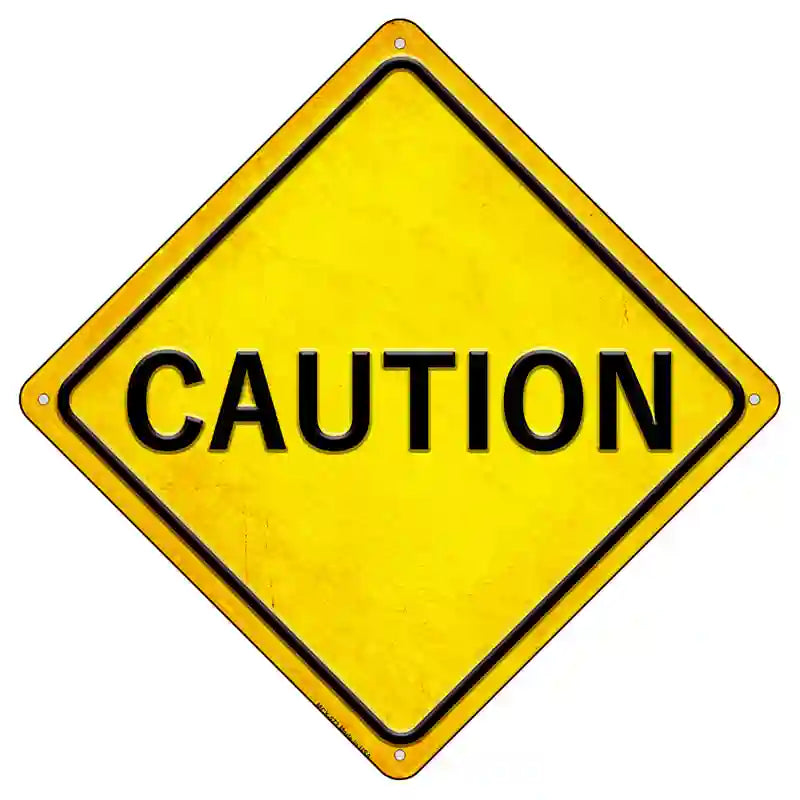 Caution Novelty Metal Crossing Sign 8.5" (MCX)