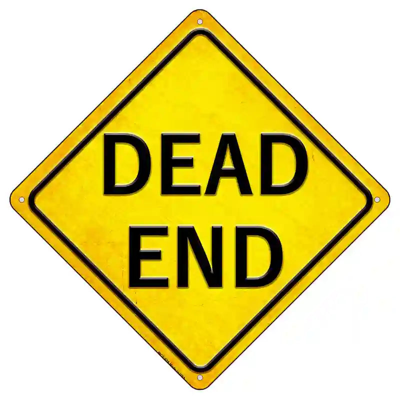 Dead End Novelty Metal Crossing Sign 8.5" (MCX)