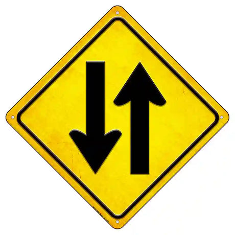 Traffic Both Ways Novelty Metal Crossing Sign 8.5" (MCX)