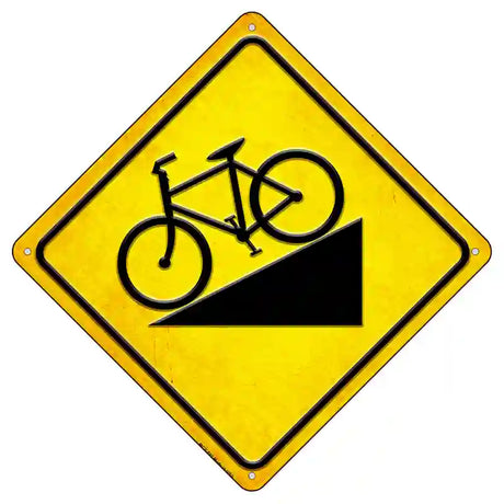 Steep Grade Bike Novelty Metal Crossing Sign 8.5" (MCX)