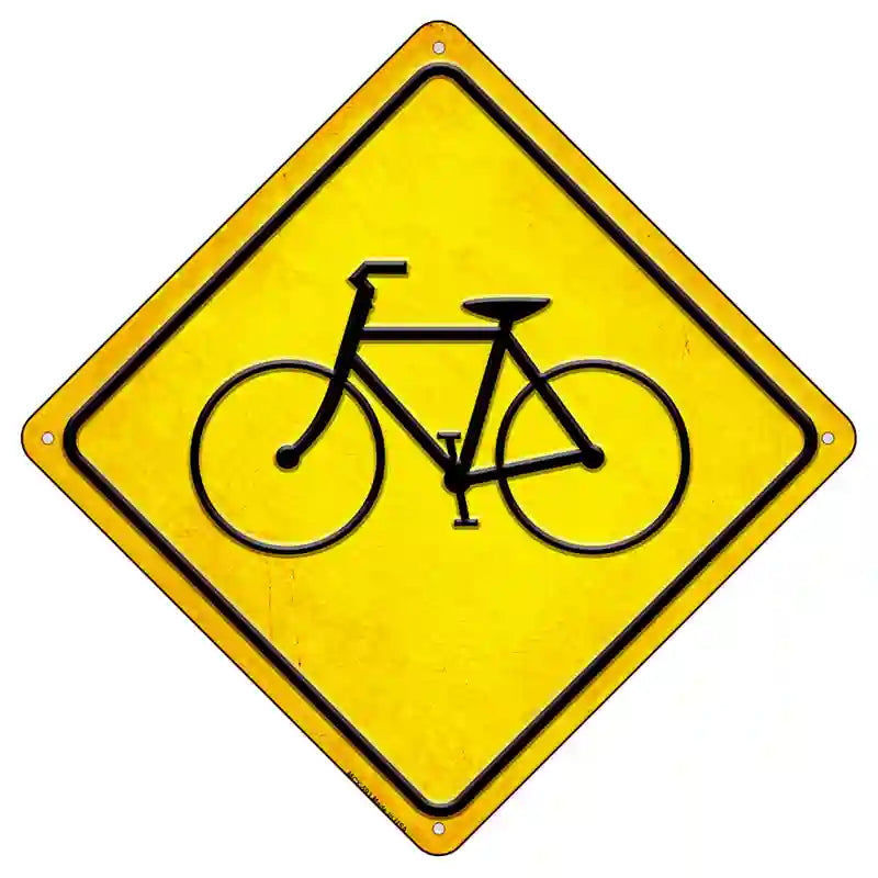 Bicycle Novelty Metal Crossing Sign 8.5" (MCX)