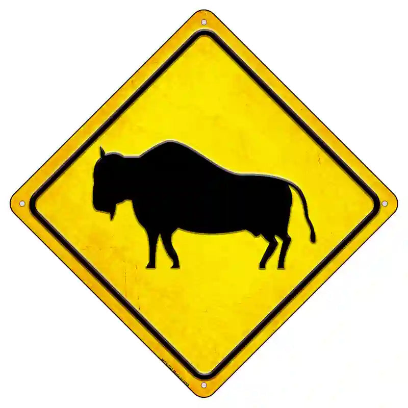 Buffalo Novelty Metal Crossing Sign 8.5" (MCX)