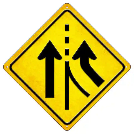 Lane Merging Novelty Metal Crossing Sign 8.5" (MCX)