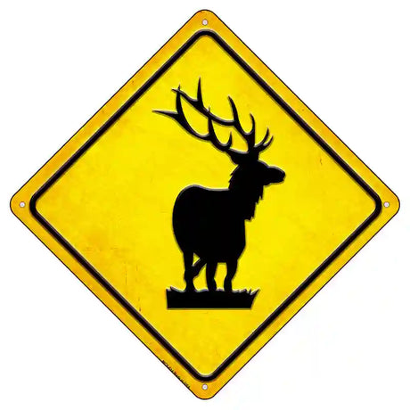 Elk Novelty Metal Crossing Sign 8.5" (MCX)