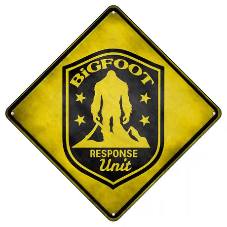 Bigfoot Response Unit Novelty Metal Crossing Sign 8.5" (MCX)