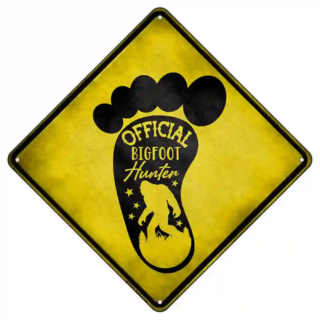 Official Bigfoot Hunter Novelty Metal Crossing Sign 8.5" (MCX)