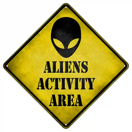 Aliens Activity Area Novelty Metal Crossing Sign 8.5" (MCX)