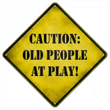 Old People At Play Novelty Metal Crossing Sign 8.5" (MCX)