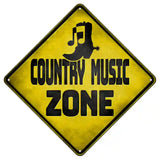 Country Music Zone Novelty Metal Crossing Sign 8.5" (MCX)