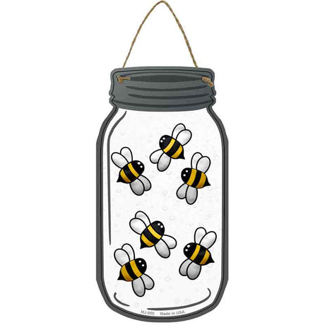 Bees In Jar Novelty Metal Mason Jar Sign