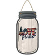 Love Idaho Silhouette Novelty Metal Mason Jar Sign