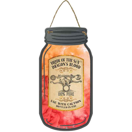 Dragons Blood Novelty Metal Mason Jar Sign