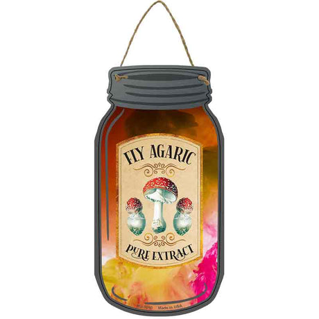 Fly Agaric Novelty Metal Mason Jar Sign