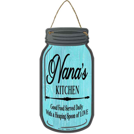 Nanas Kitchen Love Novelty Metal Mason Jar Sign