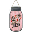 Baking Queen Novelty Metal Mason Jar Sign