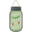 Fork It Get Takeout Novelty Metal Mason Jar Sign