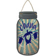 Ohana Sea Turtle Novelty Metal Mason Jar Sign