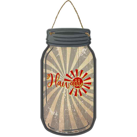 Hawaii Sun Novelty Metal Mason Jar Sign