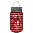 Feeling Kinda IDGAF Corrugated Red Novelty Metal Mason Jar Sign