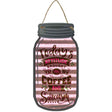 Coffee And Sarcasm Corrugated Pink Novelty Metal Mason Jar Sign