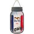 Iowa | USA Flag Novelty Metal Mason Jar Sign