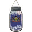 Pennsylvania | USA Flag Novelty Metal Mason Jar Sign