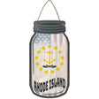 Rhode Island | USA Flag Novelty Metal Mason Jar Sign