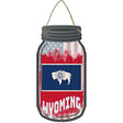 Wyoming | USA Flag Novelty Metal Mason Jar Sign