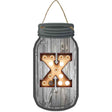 X Bulb Lettering Novelty Metal Mason Jar Sign