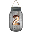 2 Bulb Lettering Novelty Metal Mason Jar Sign