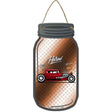 Hot Rod Brown Diamond Novelty Metal Mason Jar Sign