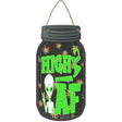 Alien High AF Novelty Metal Mason Jar Sign