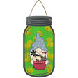 Gnome With Chicken Green Novelty Metal Mason Jar Sign