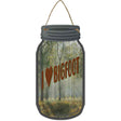 I Heart Bigfoot Novelty Metal Mason Jar Sign