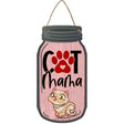 Cat Mama Light Pink Novelty Metal Mason Jar Sign