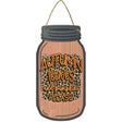 Autum Leaves and Pumpkins Novelty Metal Mason Jar Sign