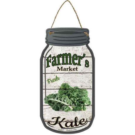 Kale Farmers Market Novelty Metal Mason Jar Sign