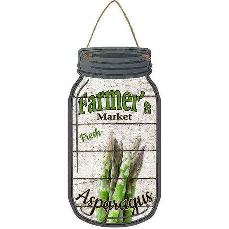 Asparagus Farmers Market Novelty Metal Mason Jar Sign