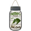 Bok Choy Farmers Market Novelty Metal Mason Jar Sign