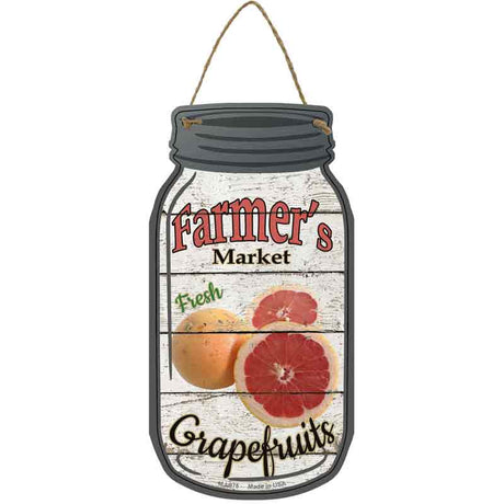 Graprefruits Farmers Market Novelty Metal Mason Jar Sign