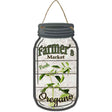 Oregano Farmers Market Novelty Metal Mason Jar Sign