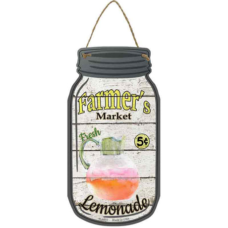 Lemonade Farmers Market Novelty Metal Mason Jar Sign