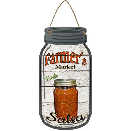 Salsa Farmers Market Novelty Metal Mason Jar Sign