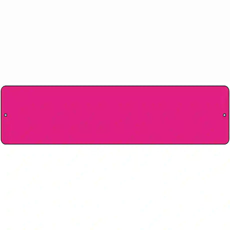 Pink Solid Blank Novelty Metal Street Sign 12" x 3" (MK)